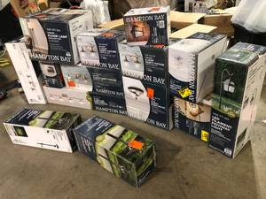Lot of Assorted Outdoor Lighting and Hardware Various Models and Conditions Customer Returns See Pictures