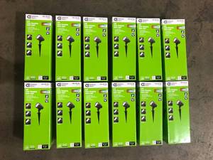 Lot of Commercial Electric 14-Watt 1100 Lumens Line Voltage Bronze LED Landscape Flood Light with Spike Plug  Customer Returns See Pictures