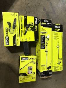 Lot of Assorted Ryobi Lawn Care Items Various Models and Conditons Customer Returns See Pictures