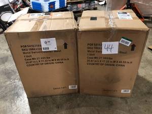 Lot of 2 Exclusive StyleWell Kipling White Metal Swivel Counter Stool with Back  Customer Returns See Pictures