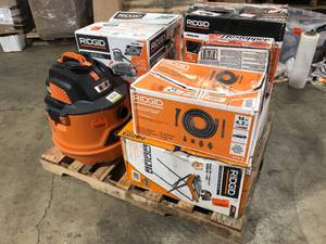 Lot of Assorted Ridgid Power Tools and Hardware Various Models and Conditions Customer Returns See Picture