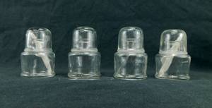 lot 34 image: Lot of 4 Merco Glass Balsam Varnish Bottles