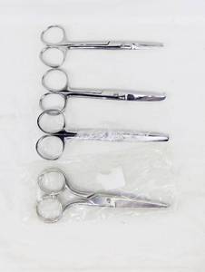 lot 101 image: Lot 4 Dissecting Scissors Medium Fine Point