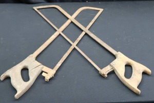 lot 16 image: PAIR OF VINTAGE HAND SAWS