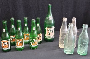lot 27 image: 4 BOVEY BOTTLING WORKS   7 VINTAGE  UP BOTTLES