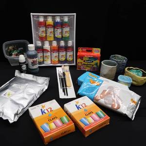 lot 101 image: MODELING CLAY  TEMPERA PAINT