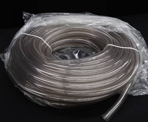 lot 119 image: HUGE ROLL OF CLEAR PLASTIC TYPE TUBING.