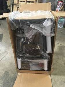 lot 12 image: StyleWell Kipling Black Metal Swivel Bar Stool with Back  Customer Returns See Pictures