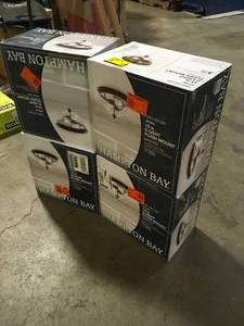 lot 50 image: Lot of Hampton Bay 2-Light 13 in. Bronze Flush Mount Ceiling Light Customer Returns See Pictures