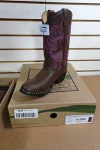Smoky Mountain Boots -Youth Size 4, BrownPink