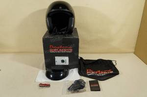 Daytona DOT Cruiser Motorcycle Helmet -Large, Hi-Gloss Black