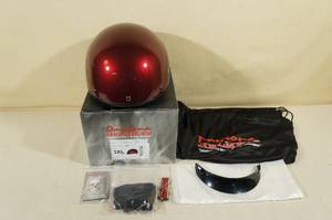 Daytona DOT Skull Cap Motorcycle Helmet -3XL, Black Cherry
