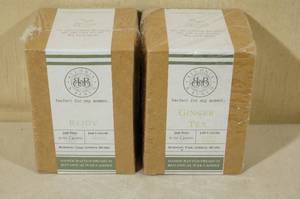 2 12oz Begonia and Bench Candles -Ginger Tea, Rejuv