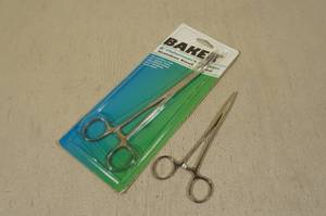 Baker 8 Fishermans Curved Forceps with Straight Forceps