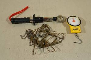 Vintage Stren 50# Scale with Berkley Fish Lip Gripper and Chain Stringer