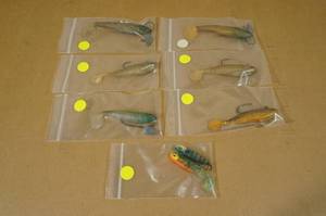 8 Soft Bait Lures with Hooks