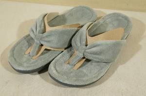 Vioniv Gracie Terry Thong Slippers -Size 10, Gray