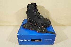 Korkers Devils Canyon Wading Boots -Mens 8, Black