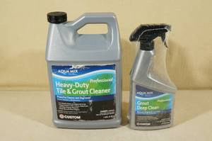 1 Gallon Refill Aqua Mix Heavy Duty Tile & Grout Cleaner & 24oz Bottle