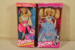 2 Vintage Barbie Dolls -Aerobics & American Beauty Queen