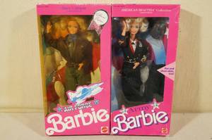 2 Vintage Barbie Dolls -Air Force & Army