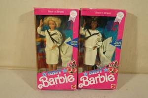 2 Vintage Barbie Dolls -Stars & Stripes Navy