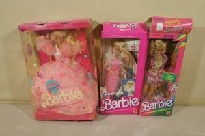 3 Vintage Barbie Dolls -Birthday, Doctor & Animal Loving Barbie