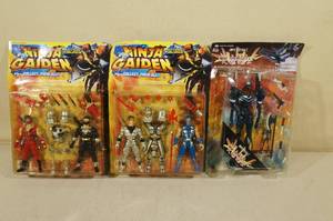 3  Sets of Action Figures -Ninja Gaiden & Neon Genesis