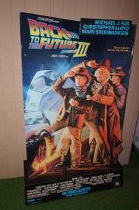 Back to the Future III Movie Promotional Cardboard Advertisement