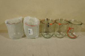 5 Weck 1 Liter Tulip Jars