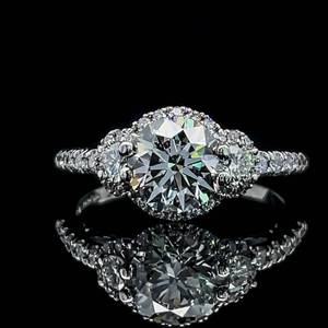 lot 2 image: Brand New VERRAGIO Designer 1.94 Carat Diamond Engagement Ring in 18k White Gold - IGI Report - VS ClarityF Color $8,599 Retail VIDEO