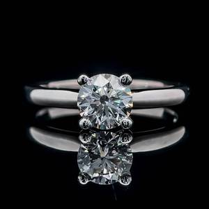 lot 7 image: Excellent Condition - Like New 1.12 Carat Diamond Round Brilliant Cut Solitaire Four-Prong Ring in 14k White Gold - VS ClarityD Color $3,750 Retail VIDEO
