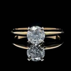 lot 28 image: 0.70 Carat Diamond Round Brilliant Cut Classic Solitaire Ring in 14k Yellow Gold