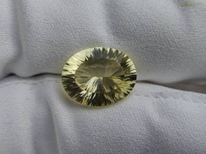 lot 40G image: 9.24 Carat Lemon Citrine Gemstone Fancy Cut Concave Starburst VIDEO