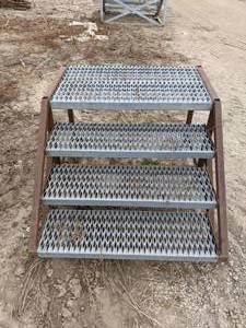 Industrial Metal Stairs without Hand Rails