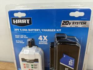 Brand New HART 20-Volt Lithium-Ion 4.0Ah Battery and Charger Kit