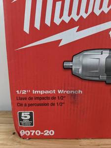 Brand New Milwaukee 12 in. Impact Wrench with Rocker Switch and Detent Pin Socket Retention