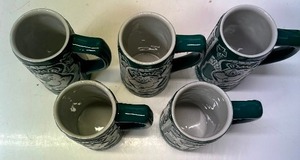lot 23 image: 5 NOS HAMMS Beer Mugs in Original Box