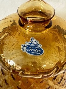 lot 111 image: Fenton Amber Glass Covered Candy Dish