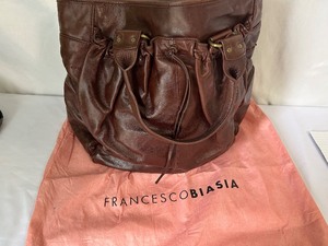 lot 50 image: Franceso Biasia Solid Brown Leather Satchel