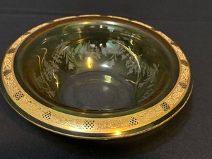 lot 37 image: Antique Signed Hawkes Cut to Clear Bowl