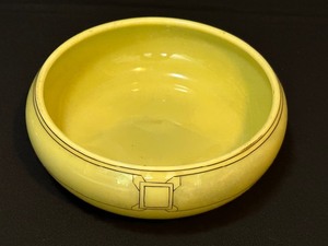 lot 9 image: Antique 1920s  Footed Cambridge Art Deco Primrose Bowl
