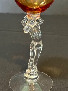 lot 26 image: Vintage Cambridge Glass Nude Wine Stem