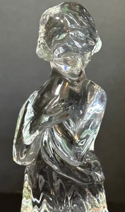 lot 12 image: Vintage Largest 13 Inch Cambridge Glass Draped Lady Figurine Floral Frog