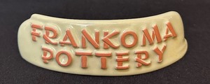 lot 89 image: Vintage Frankoma Pottery Advertising Plaque