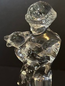 lot 241 image: Cambridge Glass Crystal 2-Kid Flower Frog