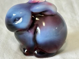 lot 67 image: Beautiful Colorful Fenton Bunny Figurine