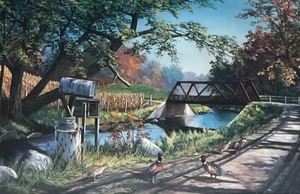 lot 201 image: Nary a Care Signed Commemorative Print by Ken Zylla