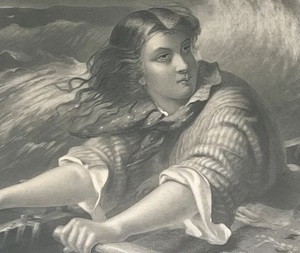 lot 274 image: English Lighthouse Keeper Framed Print by Grace Darling