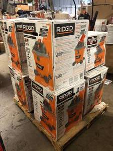 Pallet of Ridgid WetDry Shop Vacs  Customer Returns See Pictures
